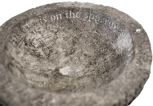 Athens His Eye is on The Sparrow Bird Bath, Pre Aged