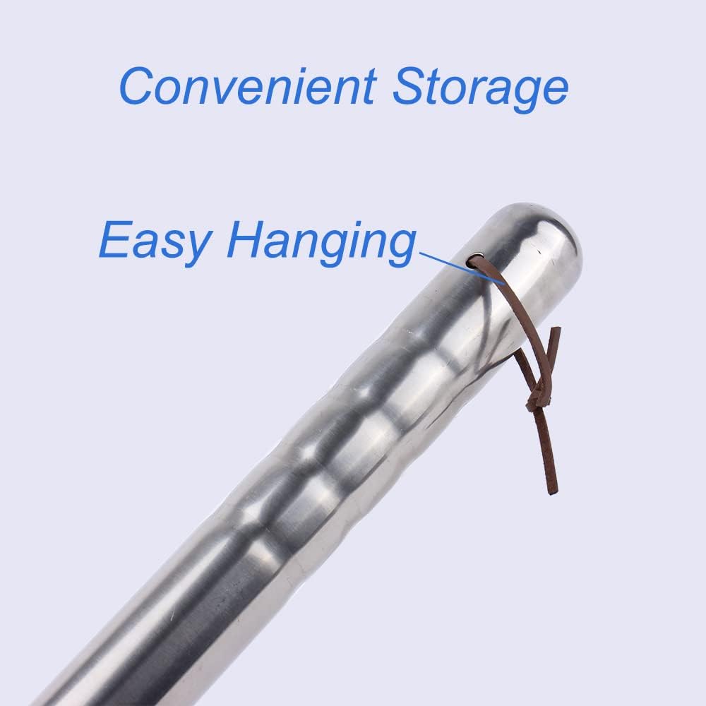 Stainless Steel Garden Hoe 15-inch Length Lightweight Weather Resistant Metal Hand Tool for Weeding Seeding Turning Soil