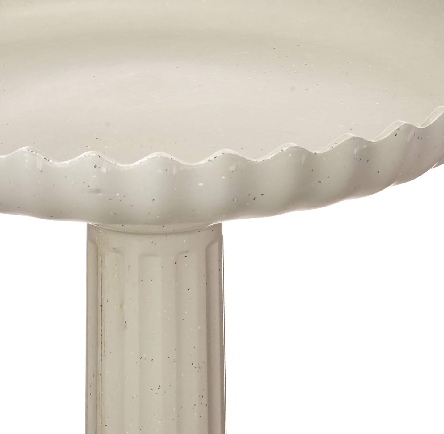 Farm Innovators Model HBC-120C Heated Birdbath, All Season Decorative Scalloped Stone with Pedestal, 120-Watt, Gray