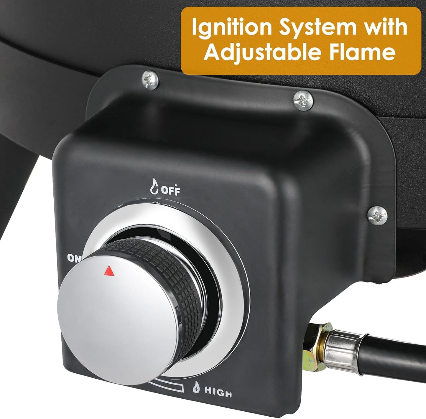 TLSUNNY 24'' Propane Fire Pit,58,000 BTU Portable Smokeless Firebowl with Self Igniter,Cover,Lava Rocks,Gas Cylinder Holder for Camping,Outdoor Living,Patio,Backyard,Tailgating,Garden,Deck,RV