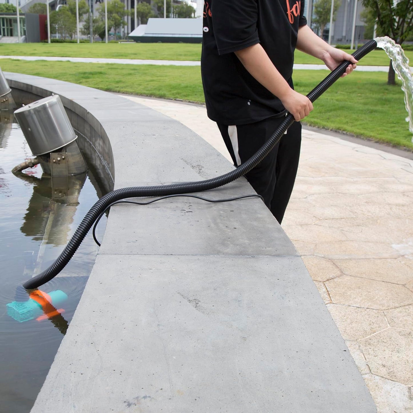 1/10HP Pond Pump, 1400GPH Waterfall Pump with Protective Mesh Filter for Koi Pond Pool Waterfall Fountains Fish Tank and Aquarium…