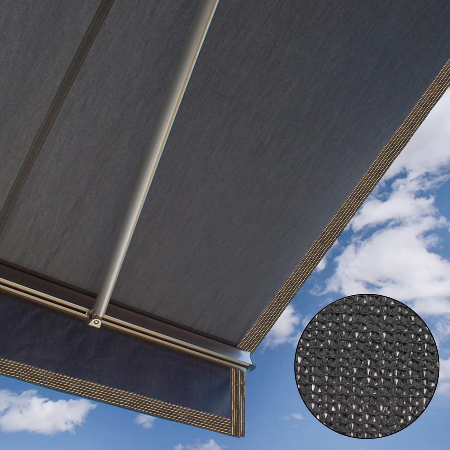 winemana 70% Black Shade Cloth, 12 x 6 FT Durable Mesh Tarp with Grommets, Resistant Garden Sun Shade Netting with Taped Edge for Plant Cover, Greenhouse, Patio, Tomatoes, Chicken Coop, Barn Kennel