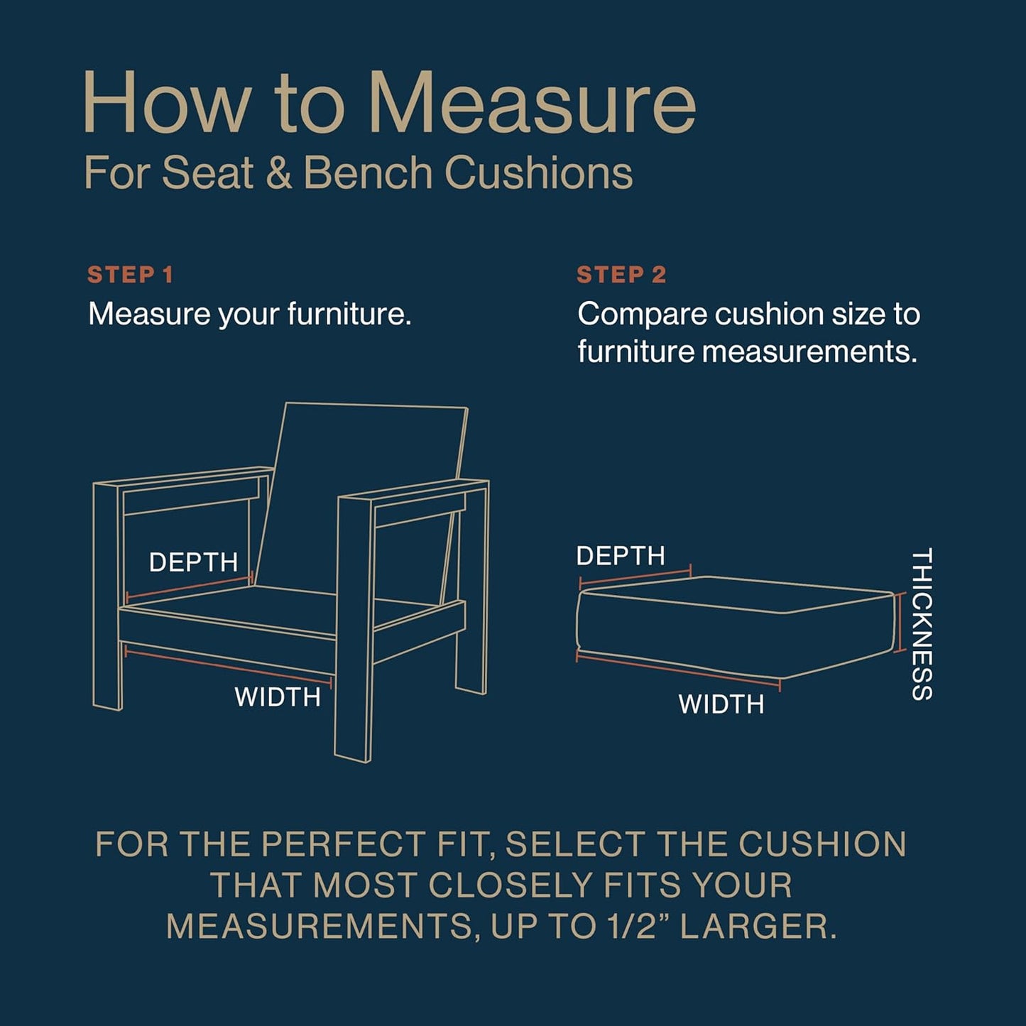 Honeycomb Outdoor Essentials Set of 2 Tufted Seat Pads, 19 x 18, Hampton Texture Hunter Dining Chair Cushions for Patio Furniture