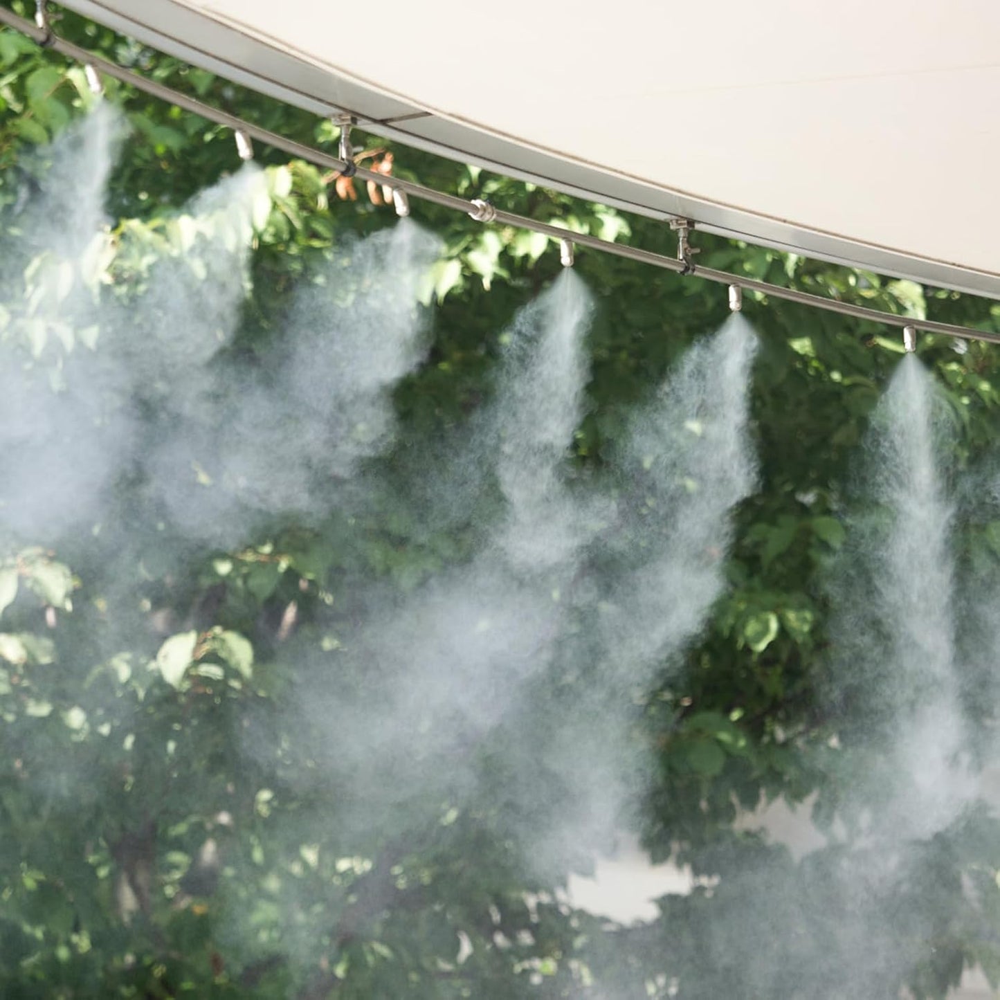 12 Pcs Misting Nozzles, Brass Misting Nozzles High Pressure Anti Drip Cleanable 0.012" / 0.3mm Orific for Outdoor Cooling System