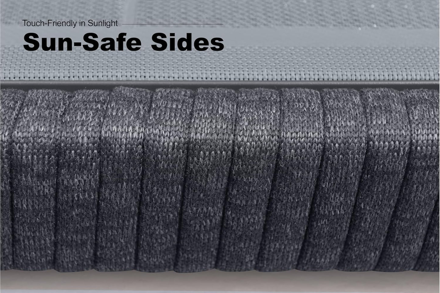 PURPLE LEAF Outdoor Chaise Lounge 2 Pieces Patio Recliner Sunbathing Tanning Chair for Poolside Balcony with Armrests Backyard Moon Basalt