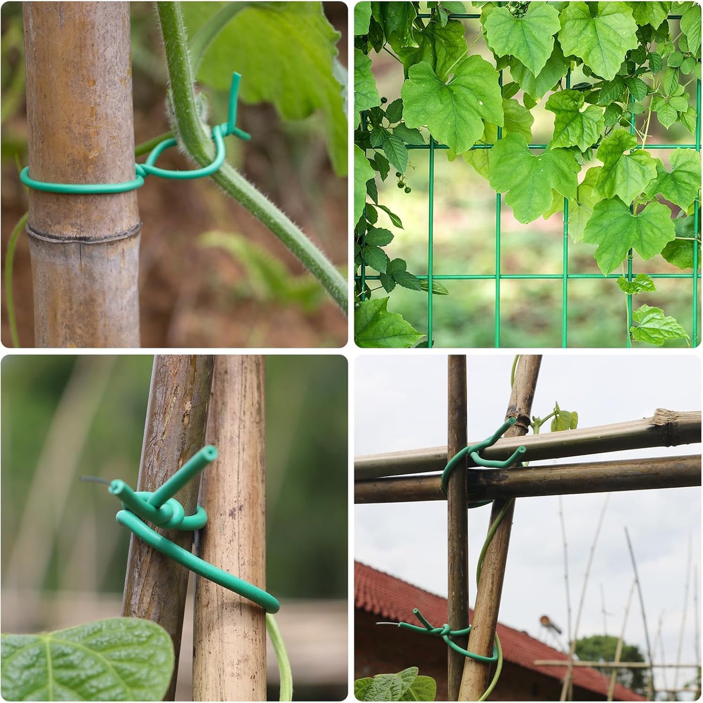 Garden Flexible Wire Tie, TPR Soft Twist Plant Ties Support Plant Vines for Supporting and Fixing Garden Planting Branches Vines & Stems ,Organize Data Wire and Office Organization (100ft, 0.2in)