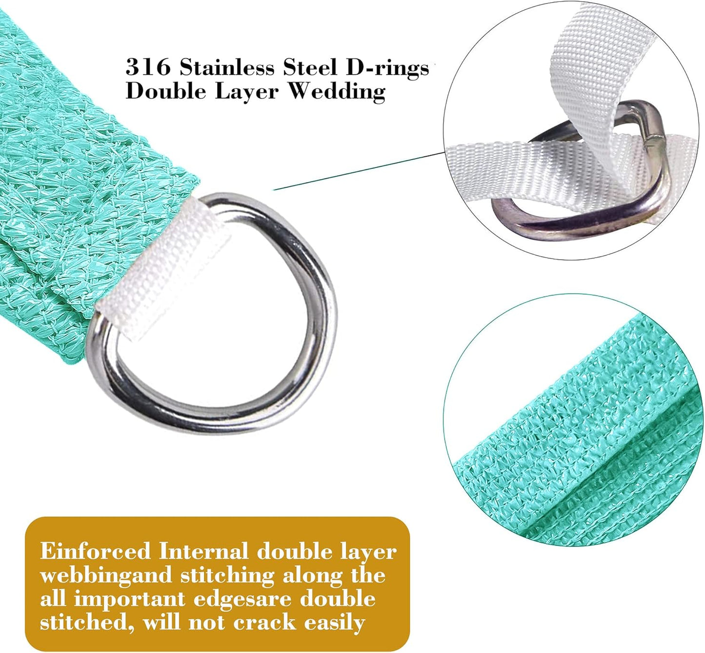 11' x 20' Turquoise Rectangle Sun Shade Sail SSP1212 Canopy Durable Fabric UV Block Awning,We Make Custom Orders