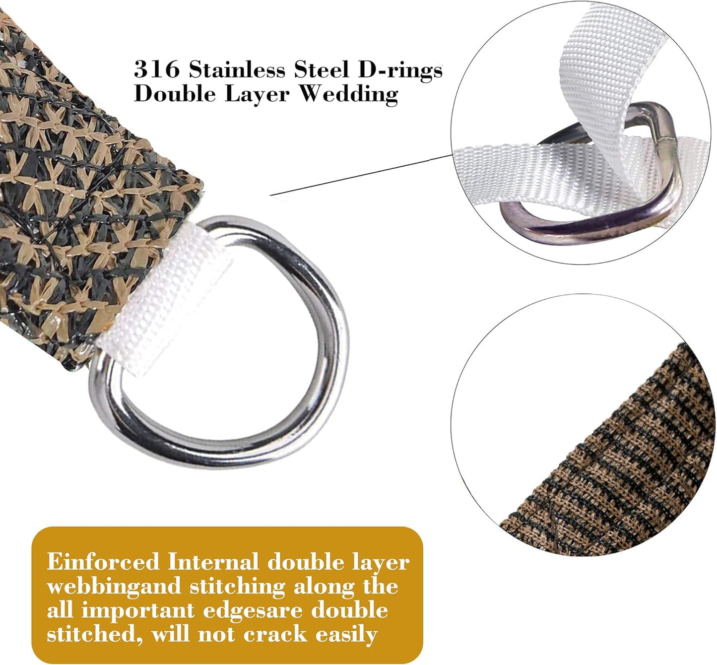 11' x 24' Brown Rectangle Sun Shade Sail SSP1212 Canopy Durable Fabric UV Block Awning,We Make Custom Orders