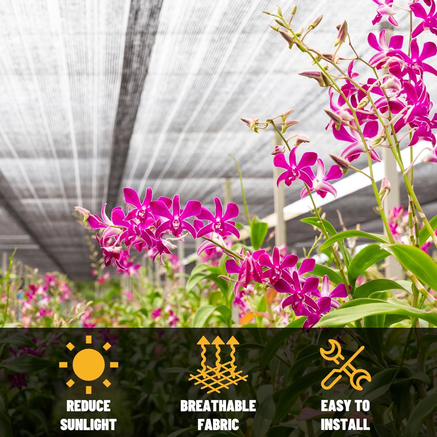 ShadeMart 50% Shade Cloth for Plant, Black 18FT x 49FT Custom Size Outdoor Shade Tarp, Shade Cover with Upgrade Grommets and Zip Ties, Netting Sunblock Net for Vegetables Flower Garden Greenhouse