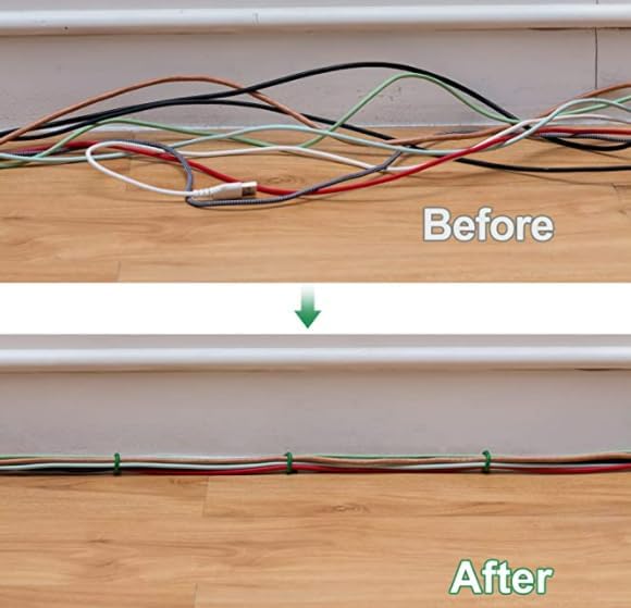 Garden Flexible Wire Tie, TPR Soft Twist Plant Ties Support Plant Vines for Supporting and Fixing Garden Planting Branches Vines & Stems ,Organize Data Wire and Office Organization (100ft, 0.2in)