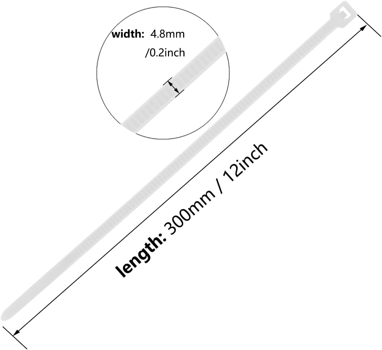 12 Inch Zip Ties Garden Green 1000 PCS, 50 Lbs- Heavy Duty Tensile Strength, Nylon PA66 UV Resistant Cable Ties for Indoor and Outdoor Use - Ideal for object bundling and fastening