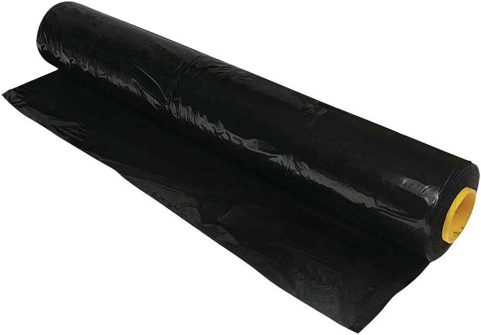 Farm Plastic Supply - Poly Mulch Black Plastic Sheeting - Poly Mulch, Mulch, Black Plastic Sheeting (1.5 mil - 3' x 1000')