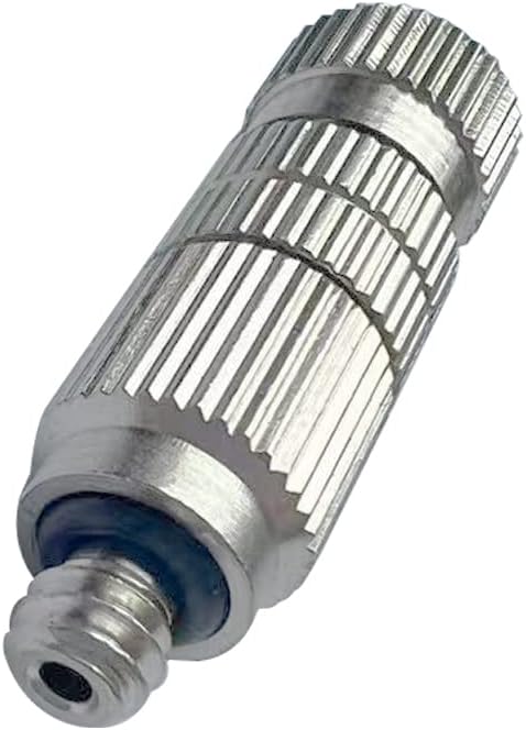 High Pressure Brass Nickel Plated Misting Nozzle for Outdoor Cooling Mist System, 0.3mm Ceramics Orifice, Anti-Drip Cleanable, 10pcs