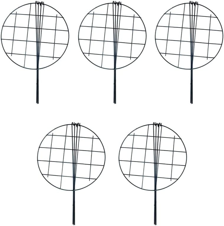 16 x 24 inch Peony Cages,Grow Through Plant Support Stakes, Flower Support Hoops Heavy Plants Brace Rings,Pack of 5