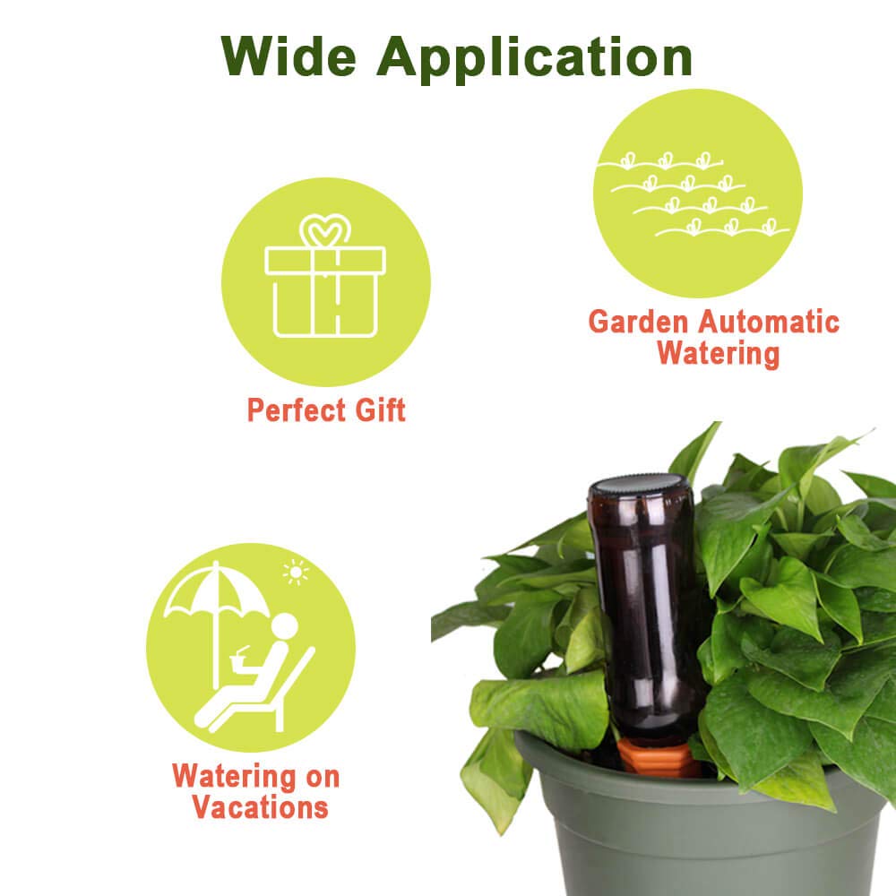 8pcs Terracotta Watering Spikes - Automatic Self Watering Stakes, Plant Watering Devices for Wine Bottles Recycled Bottles, Clay Plant Garden Waterers for Vacations