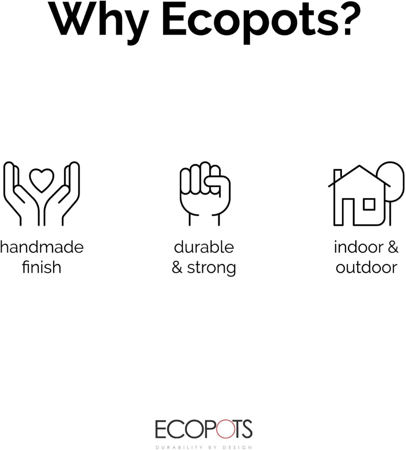 Ecopots Paris Durable Modern Rectangular Indoor/Outdoor Recycled-Based Composite Flower Planter, Taupe, 31.5"