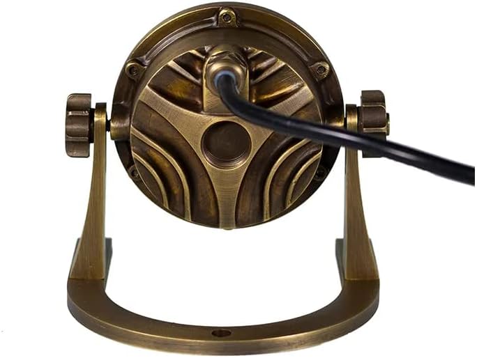 VOLT 12V IP68 Cold Forged Brass (Bronze) RGBW Color Changing LED Underwater Light with Shielded Top & Remote Control for Low Voltage Outdoor Lighting