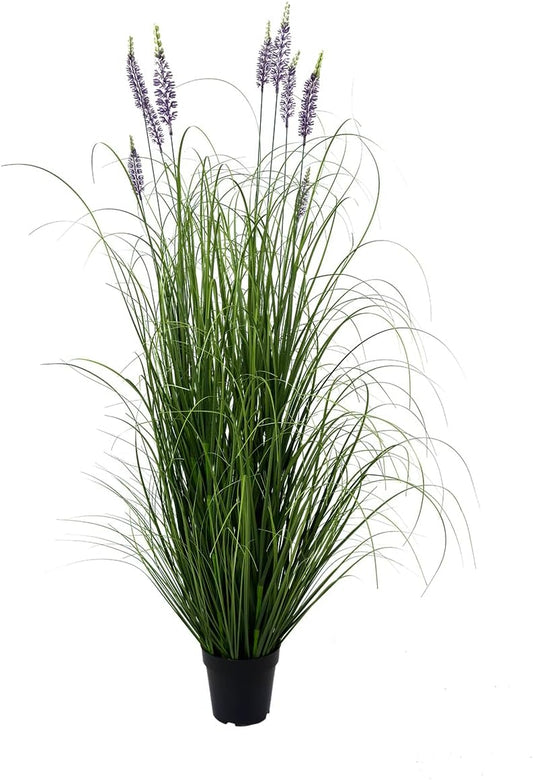 Artificial Plant 5ft Tall Artificial Lavender Plant,Faux Plants Indoor Home Decorative Artificial Plants & Flowers in Pot Fake Plant, House Plant Indoor