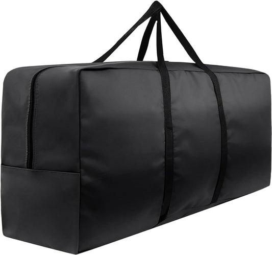 420D Waterproof Garden Cushion Storage Bag - 68" Rectangular Outdoor Patio Bag With Zipper and Handles - Extra Large 68" L x 29" H x 20" W Black