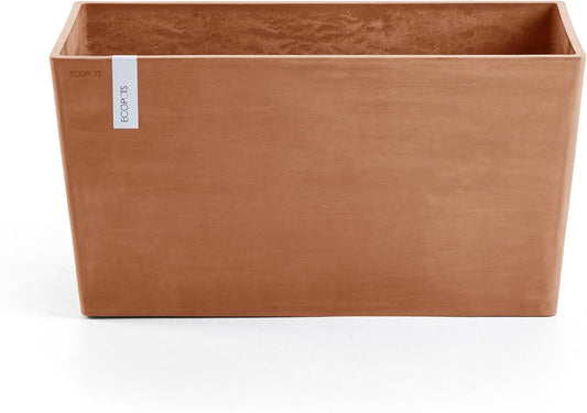 Ecopots Paris Large Rectangle Planter - 31.5 in x 15 in x 15.7 in - Terracotta