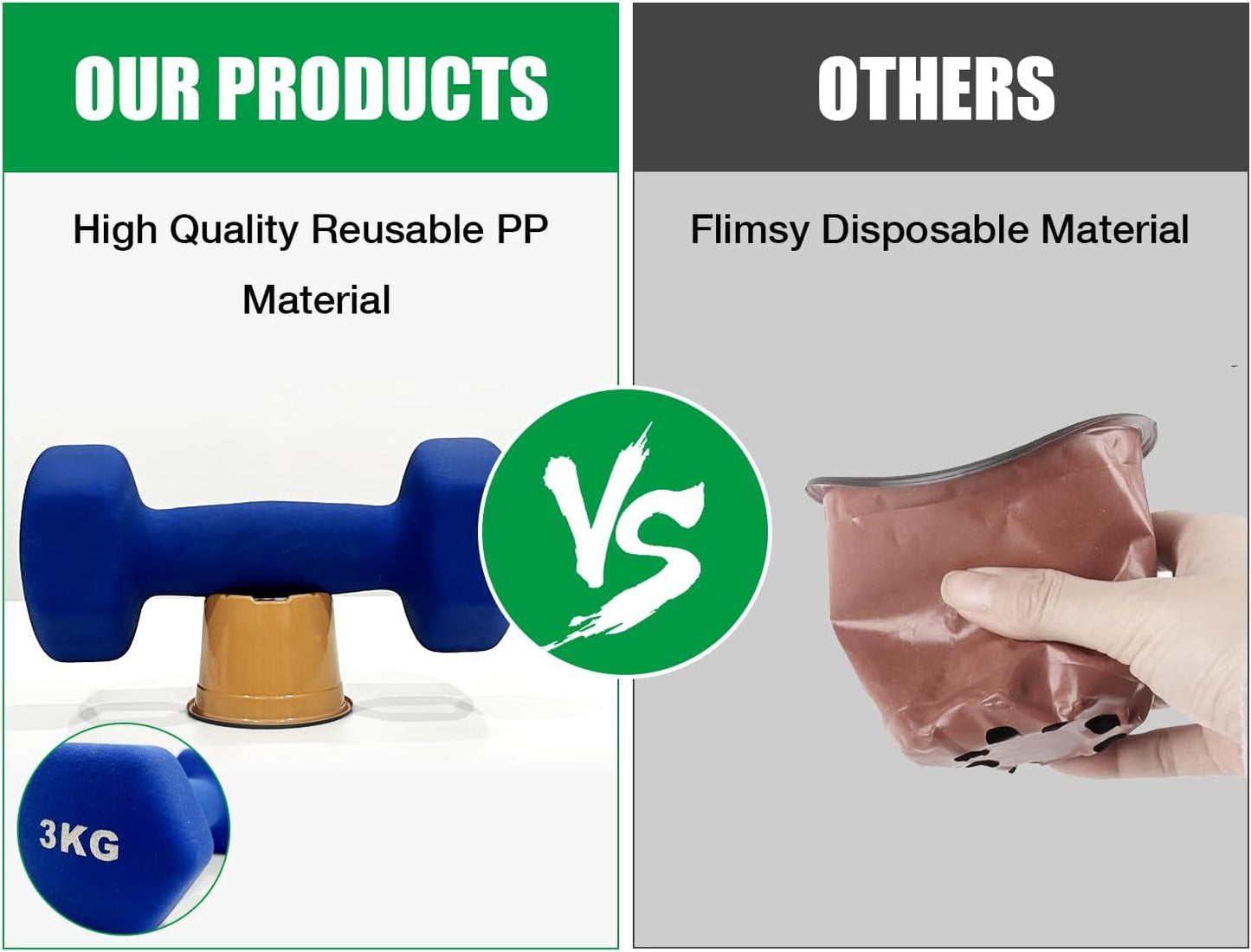 100 Pack 2.8" Nursery Pots, Plastic Pots for Plants, Small Plant Pots for Succulents, Seedlings, Flowers, Cuttings, Transplanting（Ochre Color）