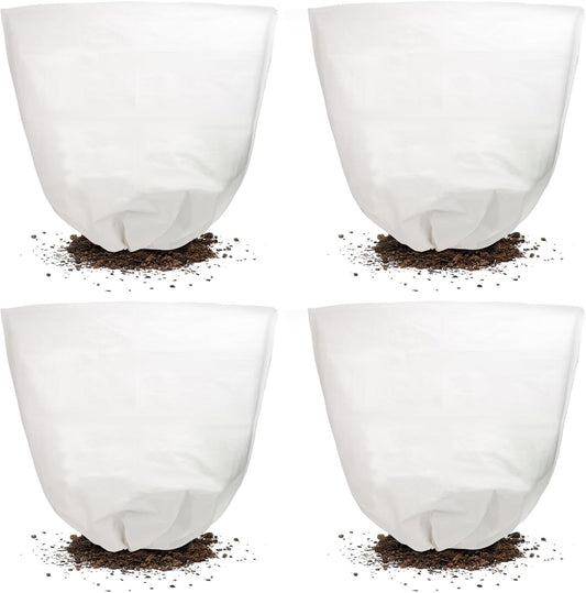 Svepndic 2 PCS Winter Plant Covers Freeze Protection,39X39 Reusable Plant Protector Bag with Drawstring,Winter Plants Jacket Warm Shrubs Cover Blanket Frost Protection for Outdoor Garden Plants