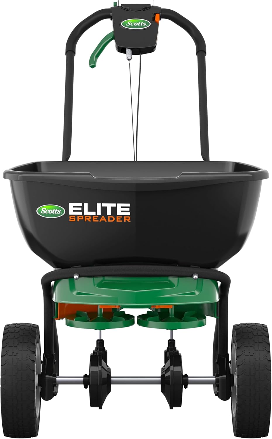 Scotts Elite Spreader for Grass Seed, Weed and Feed, Fertilizer, Salt and Ice Melt, Durable Push Spreader Holds up to 20,000 sq. ft Product
