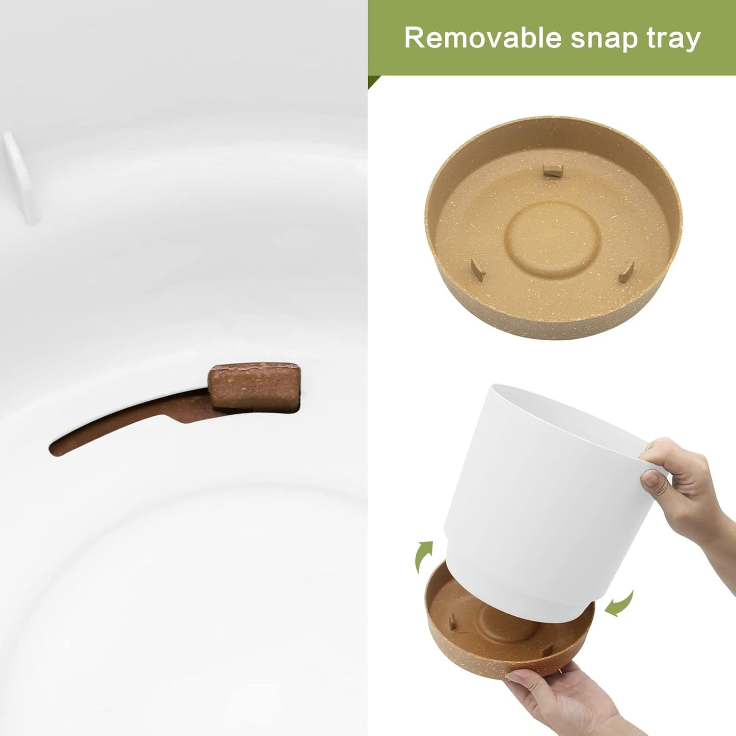 QCQHDU 12 inch Plant Pot, 2 Pack Planters for Indoor Plants with Drainage Holes & Saucer, Outdoor Flower Pots Home Garden Modern Decor