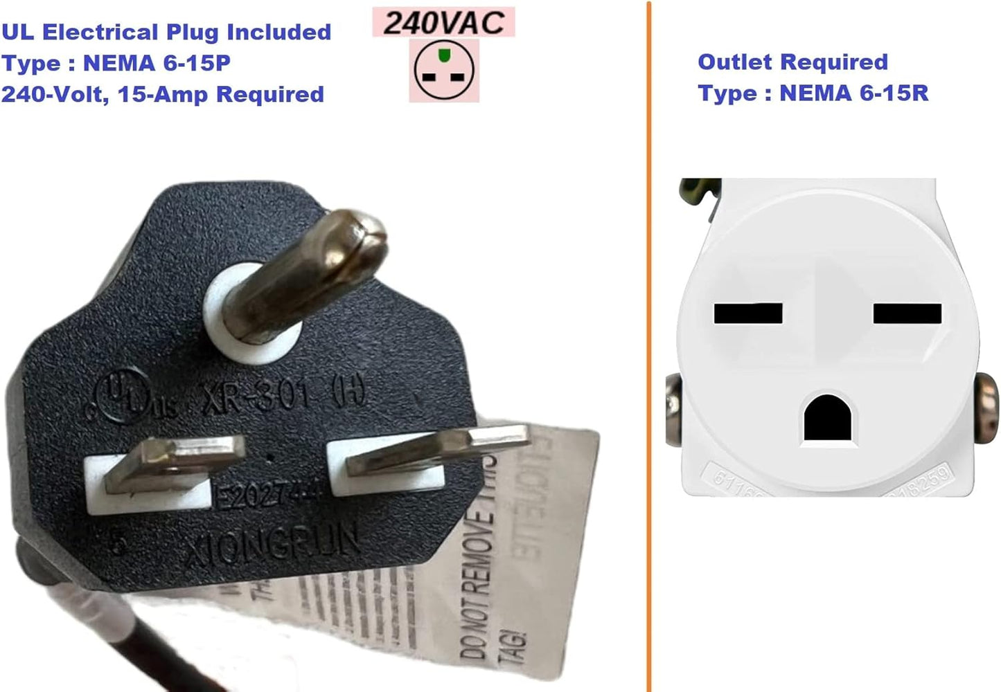 Dr. Infrared Heater 10,260 BTU Infrared Heater, Indoor and Outdoor Heater for Patio, Garage, Commercial & Residential, 3000W, 220-240V with Remote, Black