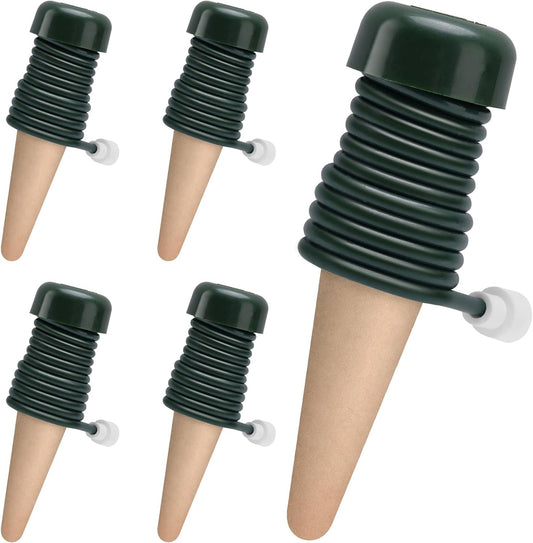 BYDOLL Plant Self-Watering Stakes Automatic Plant Dripper Watering Spikes for Indoor Outdoor Bonsai,Insert Devices for Vacation Garden use,Drip Irrigation System 5 Pack