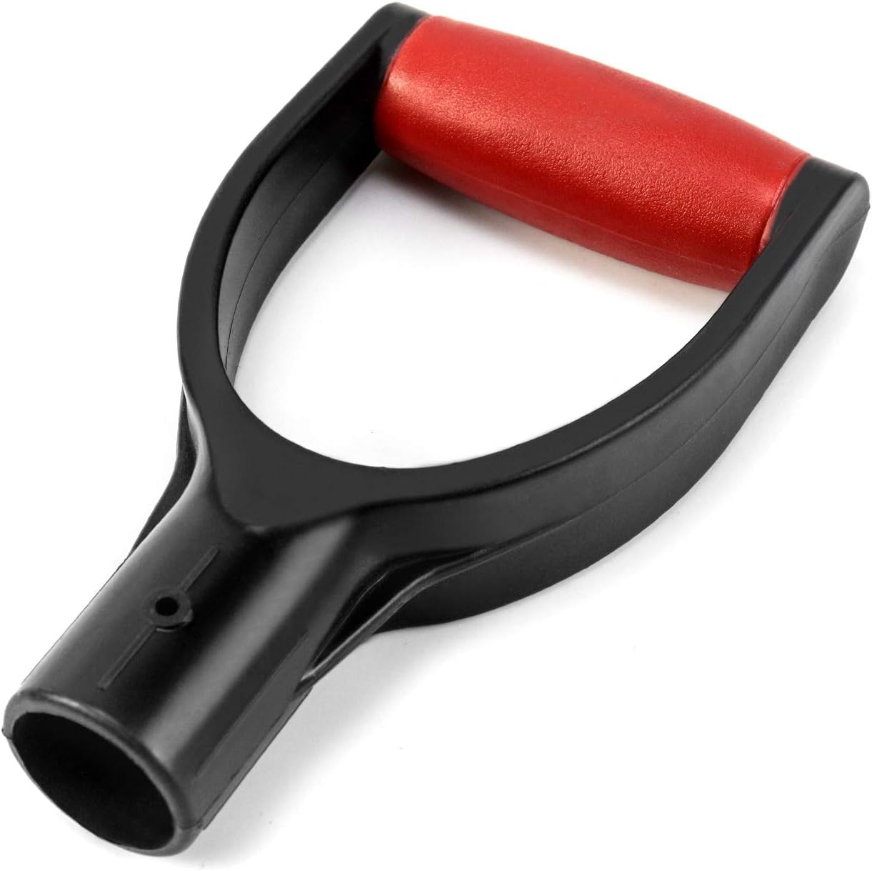 QWORK Plastic Spade Shovel with D Grip, 1-1/4" Polypropylene Shovel Handle for Digging and Raking