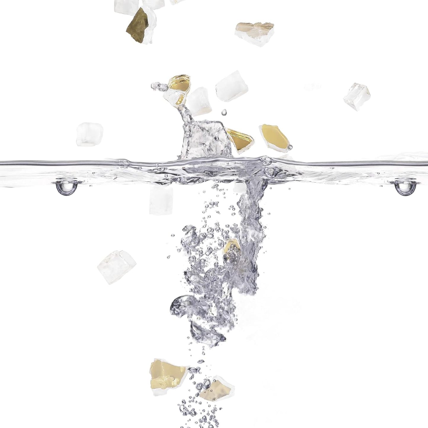 Mr. Fireglass 10 Pounds Fire Glass - 1/4 Inch High Luster Reflective Tempered Glass Rocks for Fireplace Fire Pit Table and Landscaping, Gold