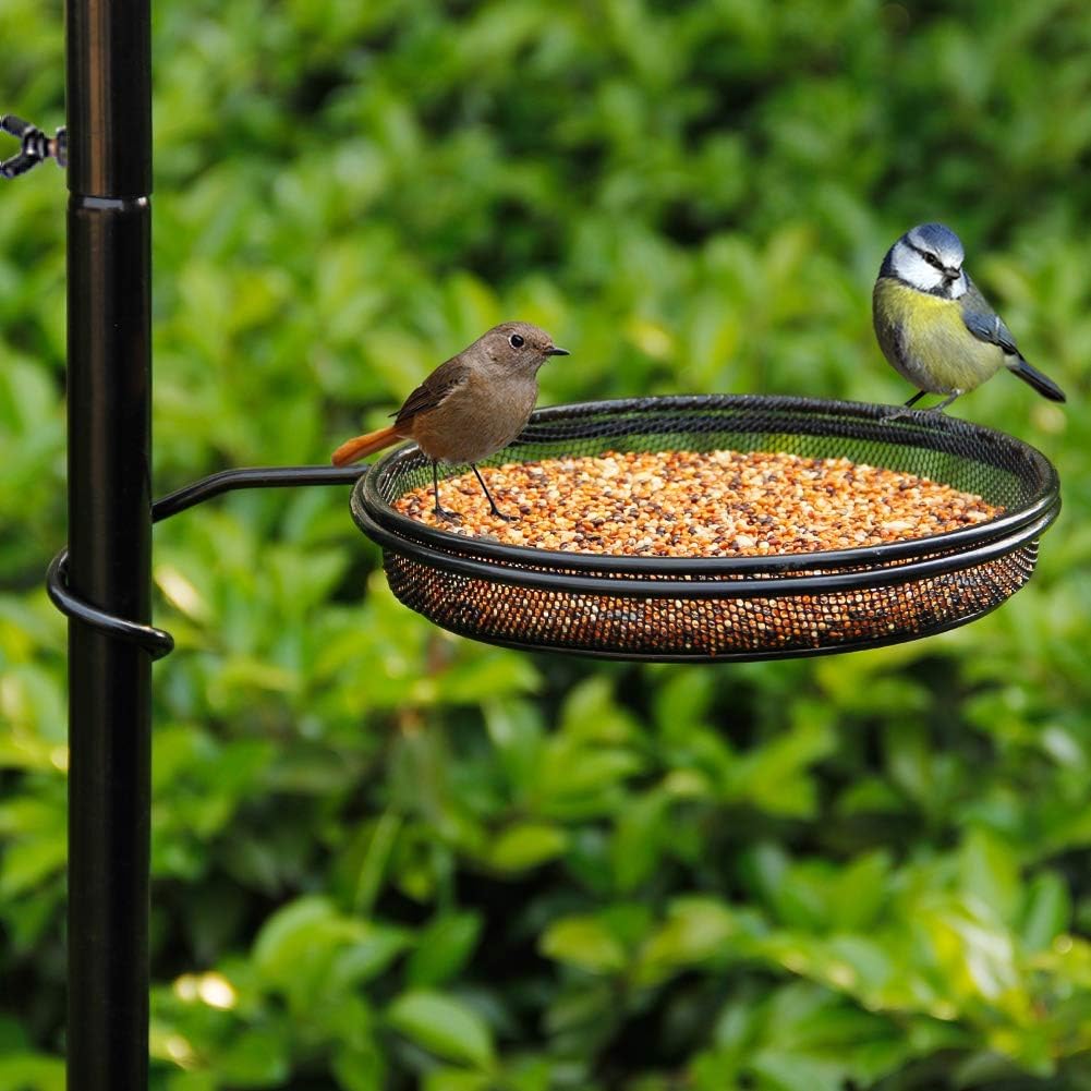 yosager Premium Bird Feeding Station Kit, 75" x 21" Bird Feeder Pole, A Multi Feeder Hanging Kit with Metal Suet and Bath for Attracting Wild Birds, Birdfeeder and Planter Hanger