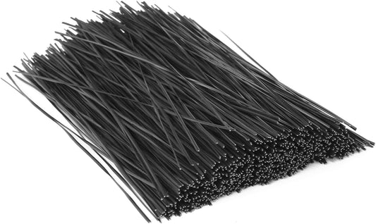 1000 pcs 6 inch Black Cable Twist Ties Plastic Twist Ties with Rugged Metal Innercores Reusable Fastening Cable Cord Wire Ties