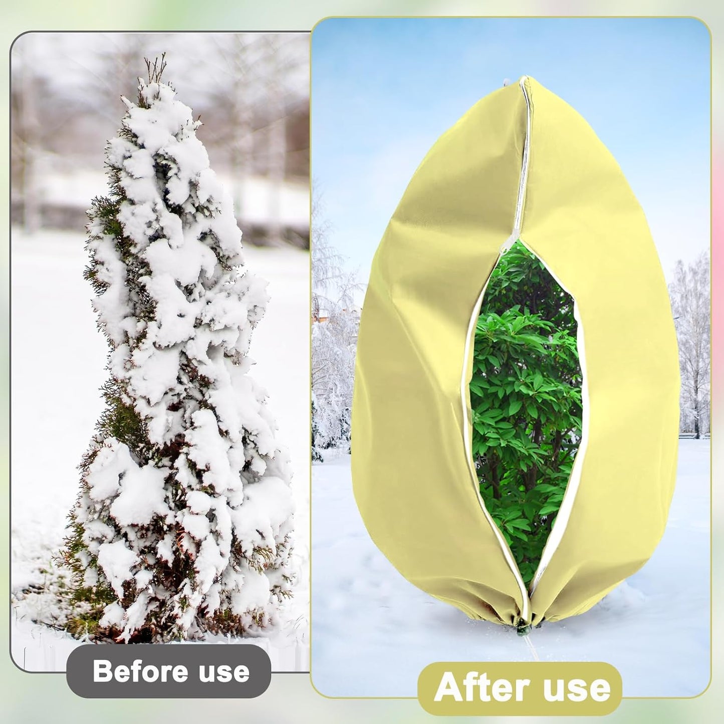 DQS Plant Covers Freeze Protection, 74.8" x90.5" Winter Frost Protection Blankets Frost Cloth,Suitable for Outdoor Winter Frost, Cold Weather, shrubs, Trees, Jackets, and coverings