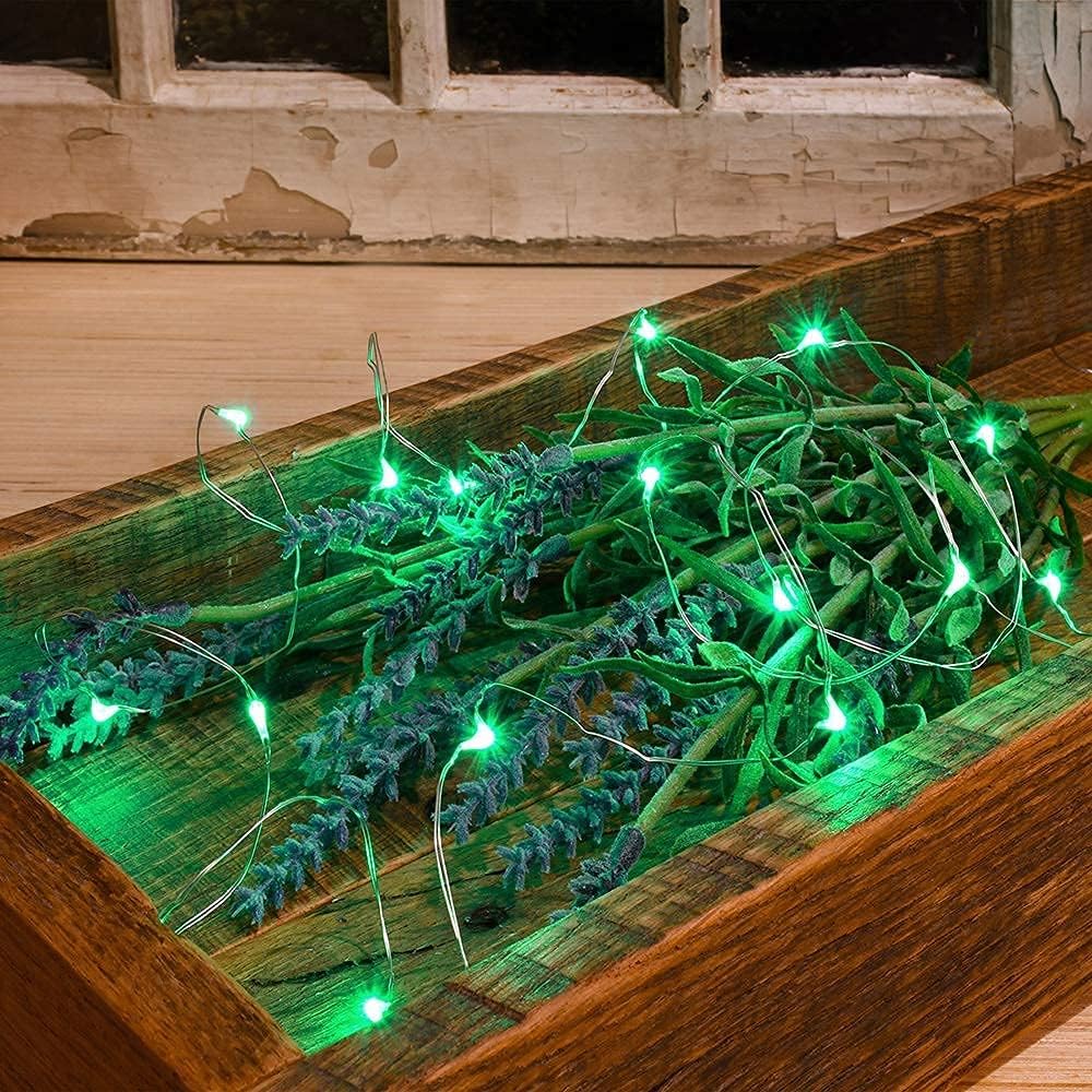 2 Pack Solar Powered Fairy String Lights Outdoor Waterproof 8 Modes Twinkle Christmas Decorations Lights, Each 33ft-100LED, 40ft-120LED, 66ft-200LED, 80ft-240LED, (Green, 33)