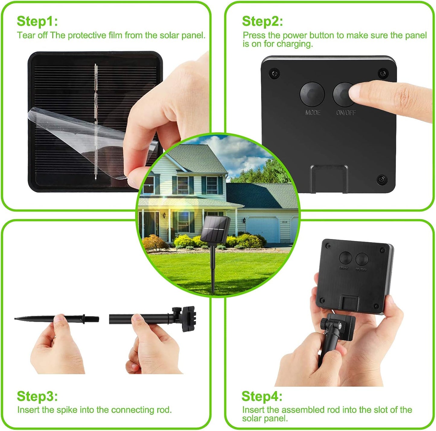 Outdoor Solar String Lights Waterproof 288Ft, 4-Pack Each 72FT 200 LED Solar Powered Fairy Lights with 8 Lighting Modes, Copper Wire Lights for Patio, Garden, Party, Wedding (Warm White)