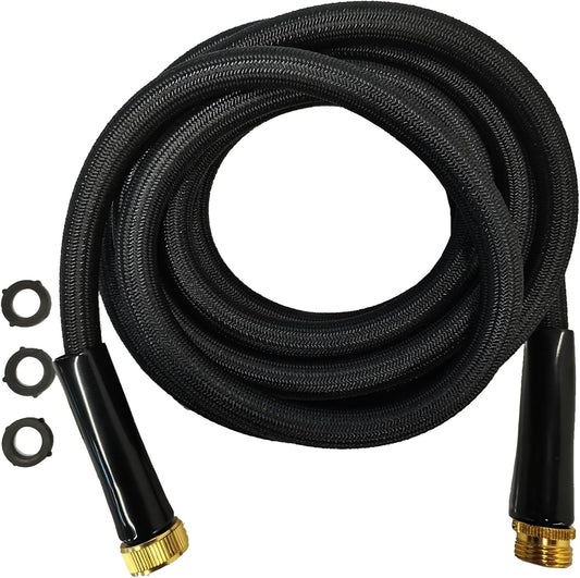 Garden Hose 25FT, Non-Expanding, Lightweight Hose, Leak-Proof Metal Interface, No-Knots, Easy to Carry, Wear-Resistant, Sturdy, Flexible, 3/4GHT, Water Hose for Yard, Garden, NO-Nozzle
