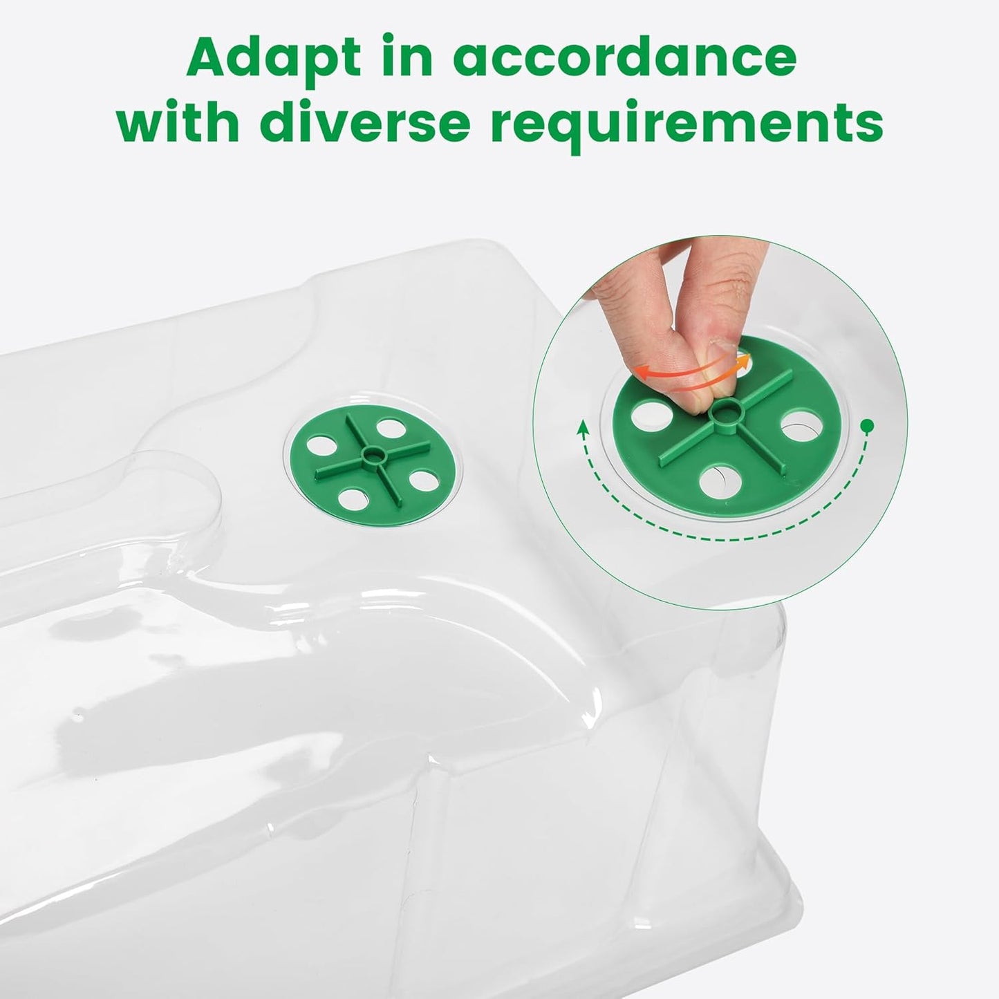 MIXC 10 Pack Humidity Dome 7" Tall Extra Strength, 1020 Growing Trays Cover, Propagation Seed Cloning Lid Vented for 10 x 20 Inch Flat Tray and Seed Starting Germination