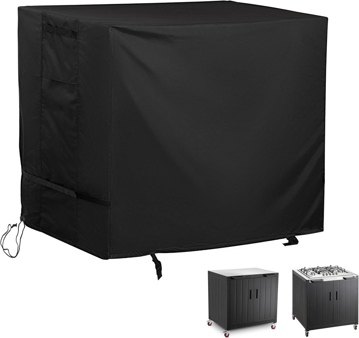 Outdoor Island Table Cover for Feasto Grill Cart with Storage Cabinet, Outdoor Kitchen Cabinet Cover for BBQ Storage Cabinet/Outdoor Kitchen Cart/Outdoor Prep Table