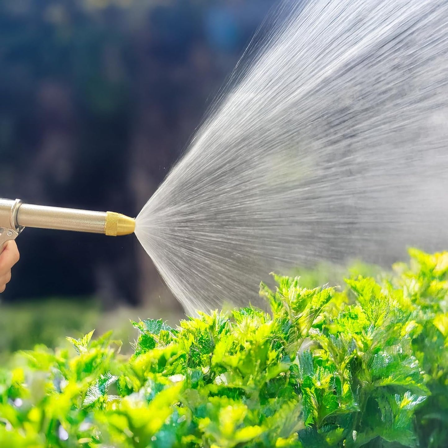 Garden Hose Nozzle, Metal Water Hose Sprayer with Adjustable High Pressure Spray Patterns for Watering Garden & Lawn, Washing Cars, Cleaning Driveways, Dog Bathing, Deck Rinsing & Outdoor Use