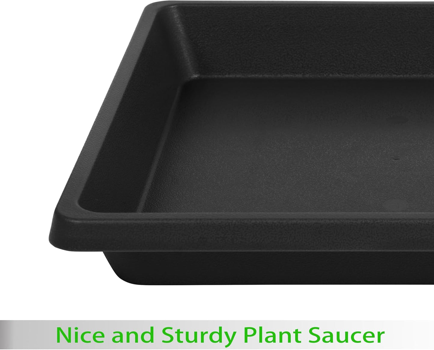 Square Plant Saucer 10 Inch 2 Pack 6 8 12 14 16 18 20 inch, Plant Drip Trays and Flower Pot Saucers, Plant Trays for Indoors No Holes, Plant Drainage Tray Saucers for Potted Plants