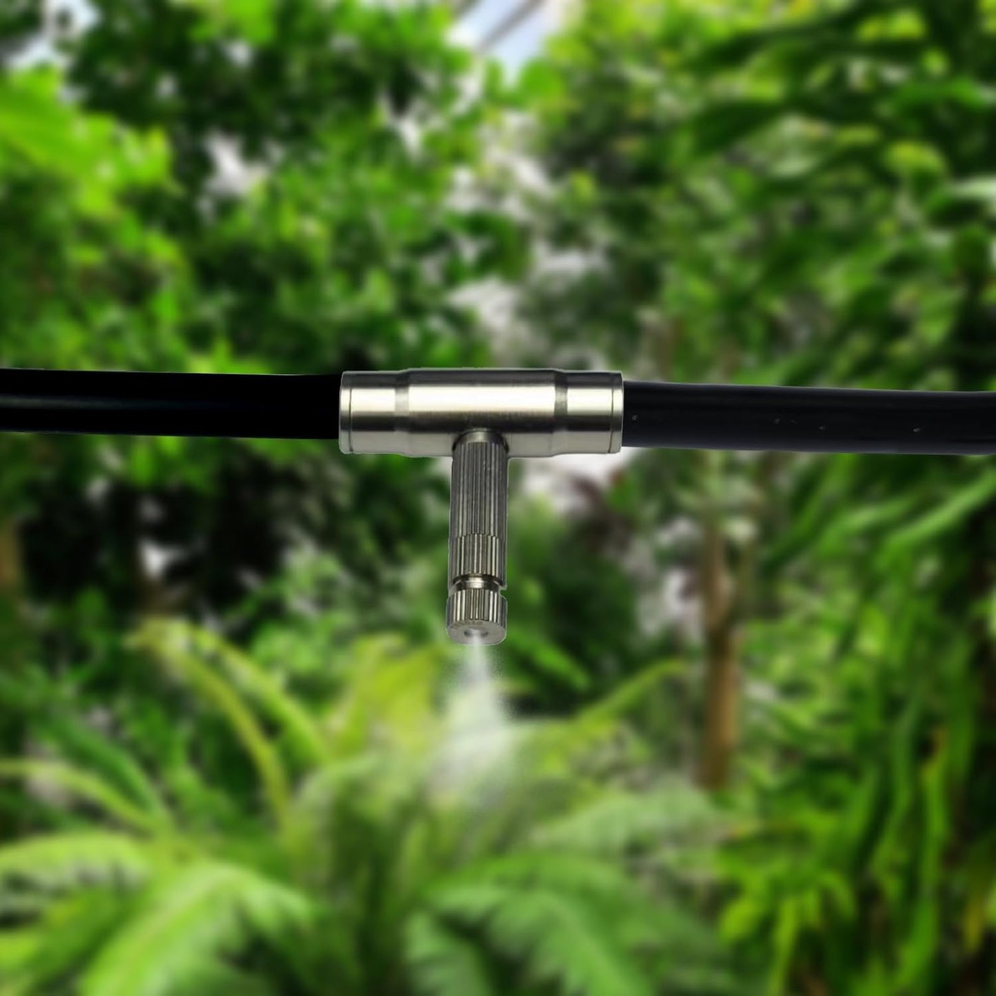 Slip Connectors for High Pressure Misting System, 3/8" Brass Misting Nozzle Connectors, Push to Connect Fittings for 3/16" Threaded Mister Nozzles 5 pcs