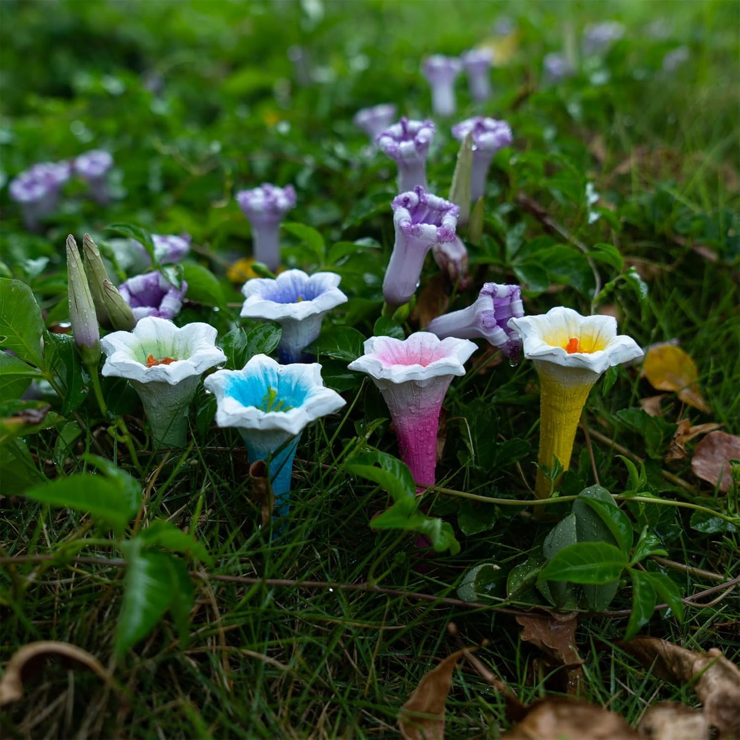 Drinking Cups for Insect, Water Station Flower Decor for Garden, Backyard, Porch, Balcony | Water Feeder for Bee, Butterfly, Ladybug, Wasp and More (Multicolor, Tulip + Lily)