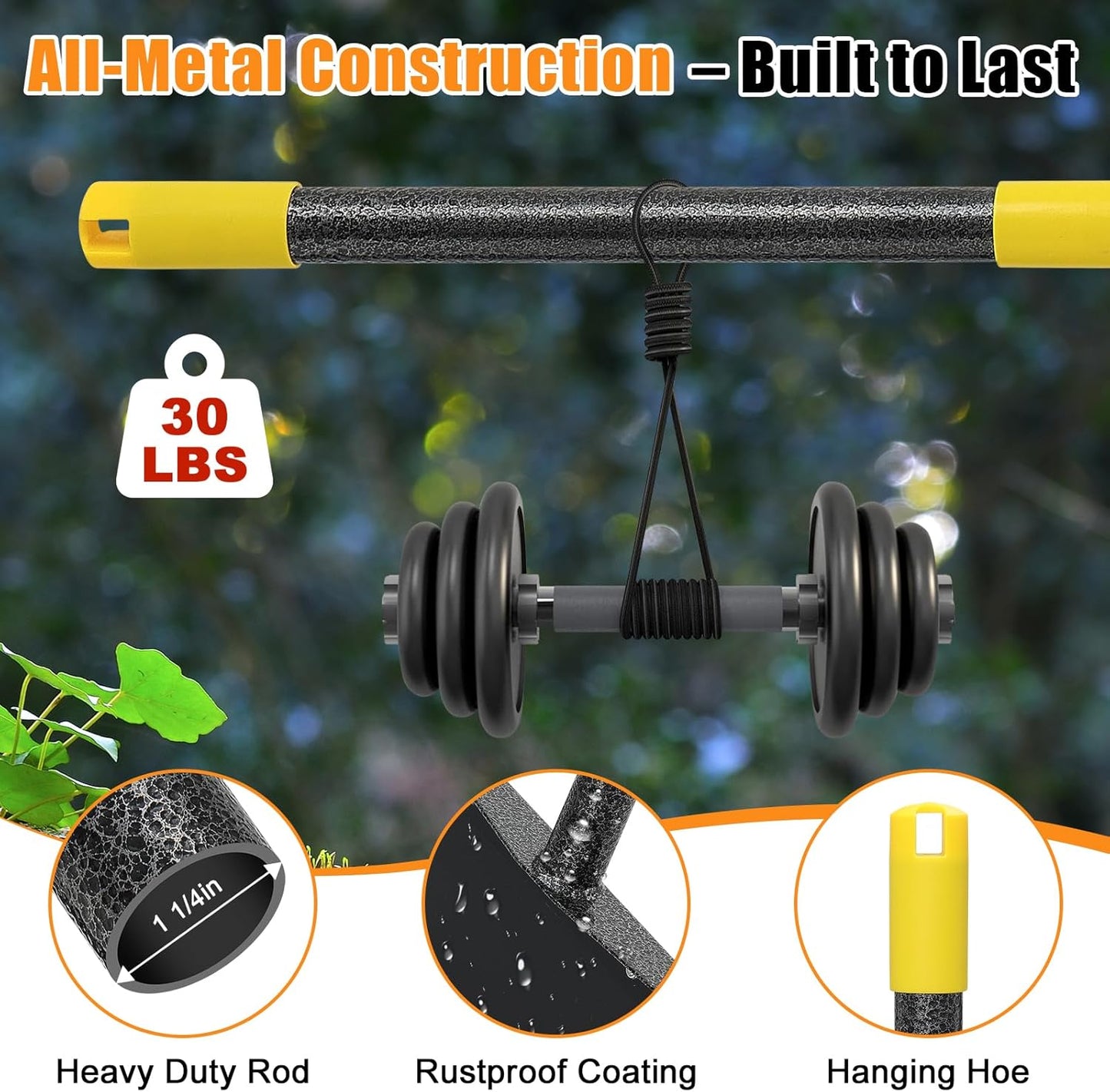 Garden Flat Shovel,74 inch Long Handle Manual Stand Weeding Tool with 2 Spades,Heavy Duty Multifunctional Garden Cleaning Shovel Spade,Floor Scraper for Weeding Edging Snow Ice Removal Tool