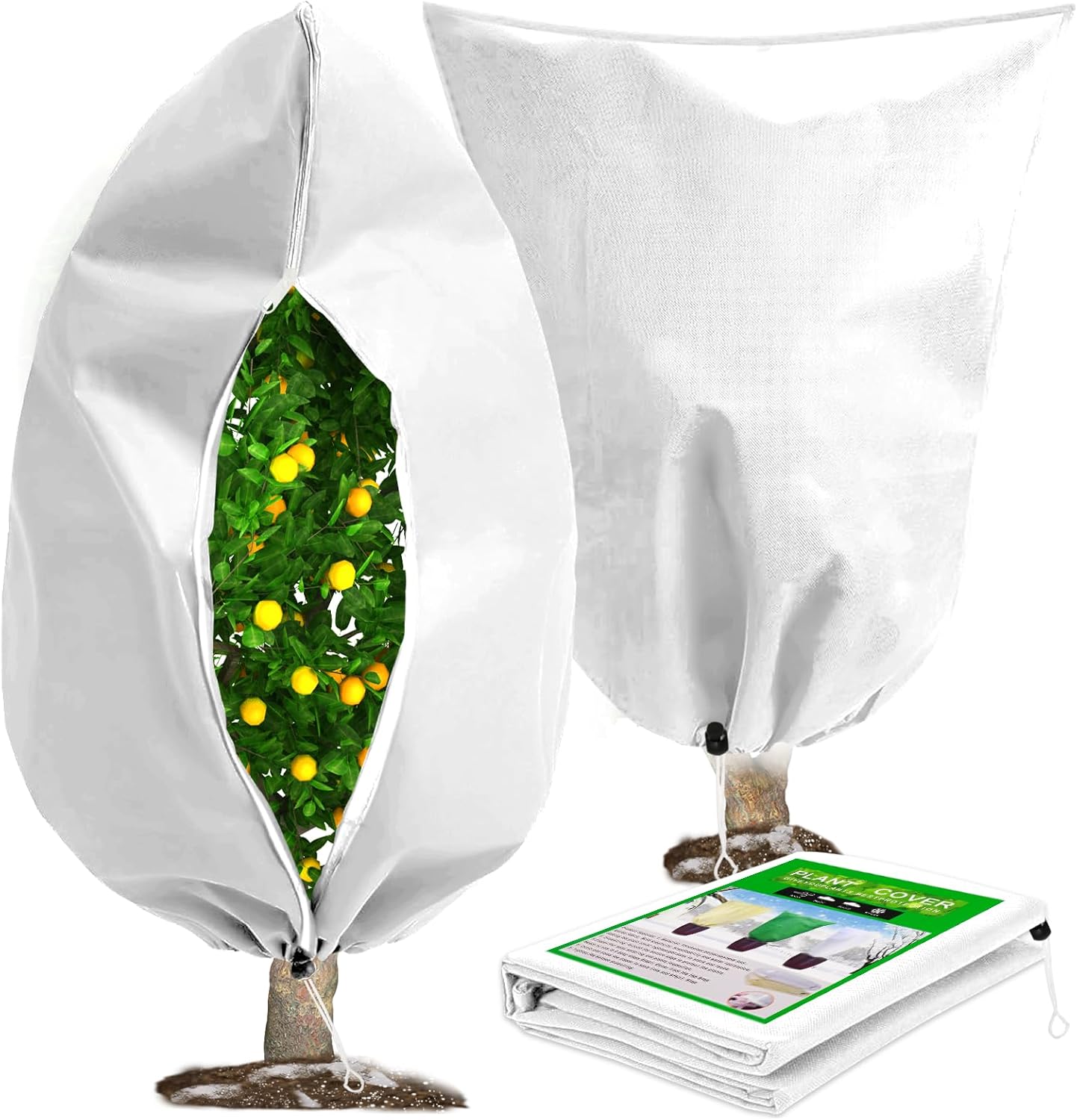 DQS Plant Covers Freeze Protection, 74.8" x90.5" Winter Frost Protection Blankets Frost Cloth,Suitable for Outdoor Winter Frost, Cold Weather, shrubs, Trees, Jackets, and coverings