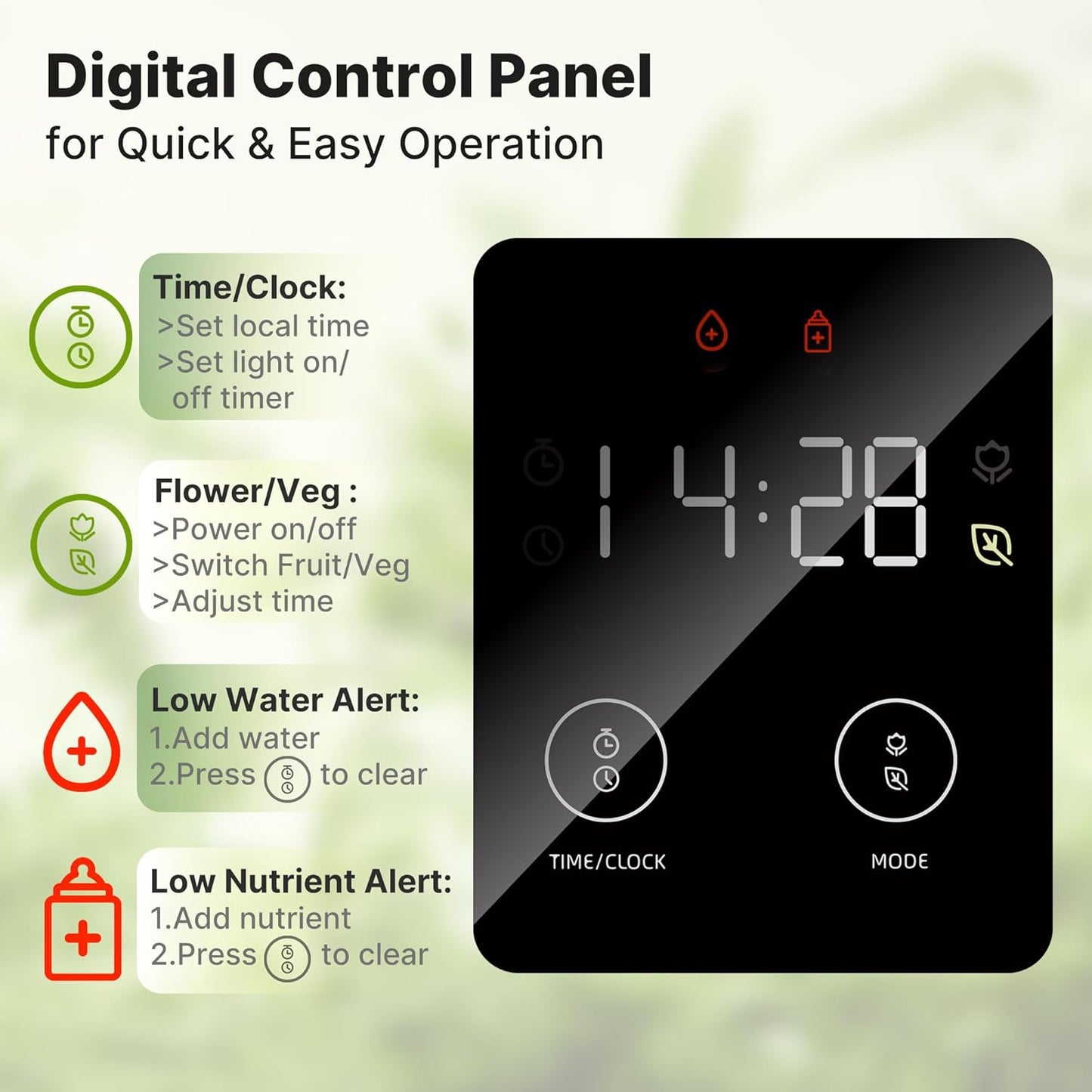 SUNCOZE Hydroponics Growing System Kit 20 Pods, Indoor Herb Garden with Grow Light 30W, 10L Large Water Tank with Adjustable Height to 25", Built-in Pump, Gardening Gifts, Black and Brown