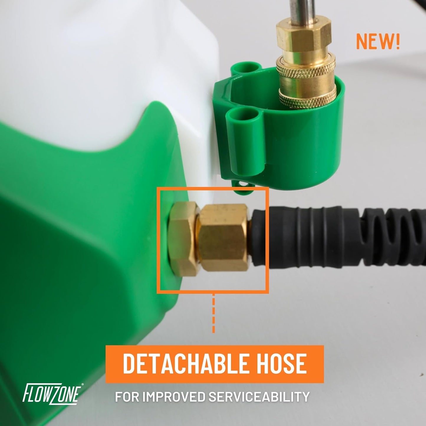 FlowZone Cyclone 3 Battery Powered Backpack Sprayer - Variable-Pressure 5-Position Electric Sprayer Compatible with FlowZone, De-Walt, Milwaukee, Makita, & Bosch Batteries (Battery Not Included)