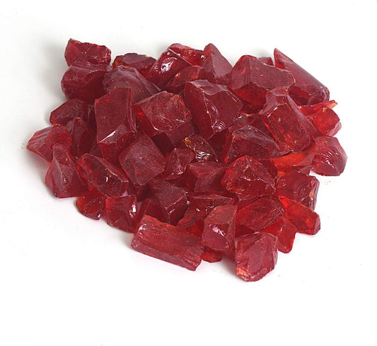 High Luster Reflective Fire Glass Gravel,Fire Gems,Fire Drops,Fire Glass Pebbles Stones Beads Chips for Fire Pit Fish Tank Aquarium Garden,1-2cm,540g/1.19lb (Red)