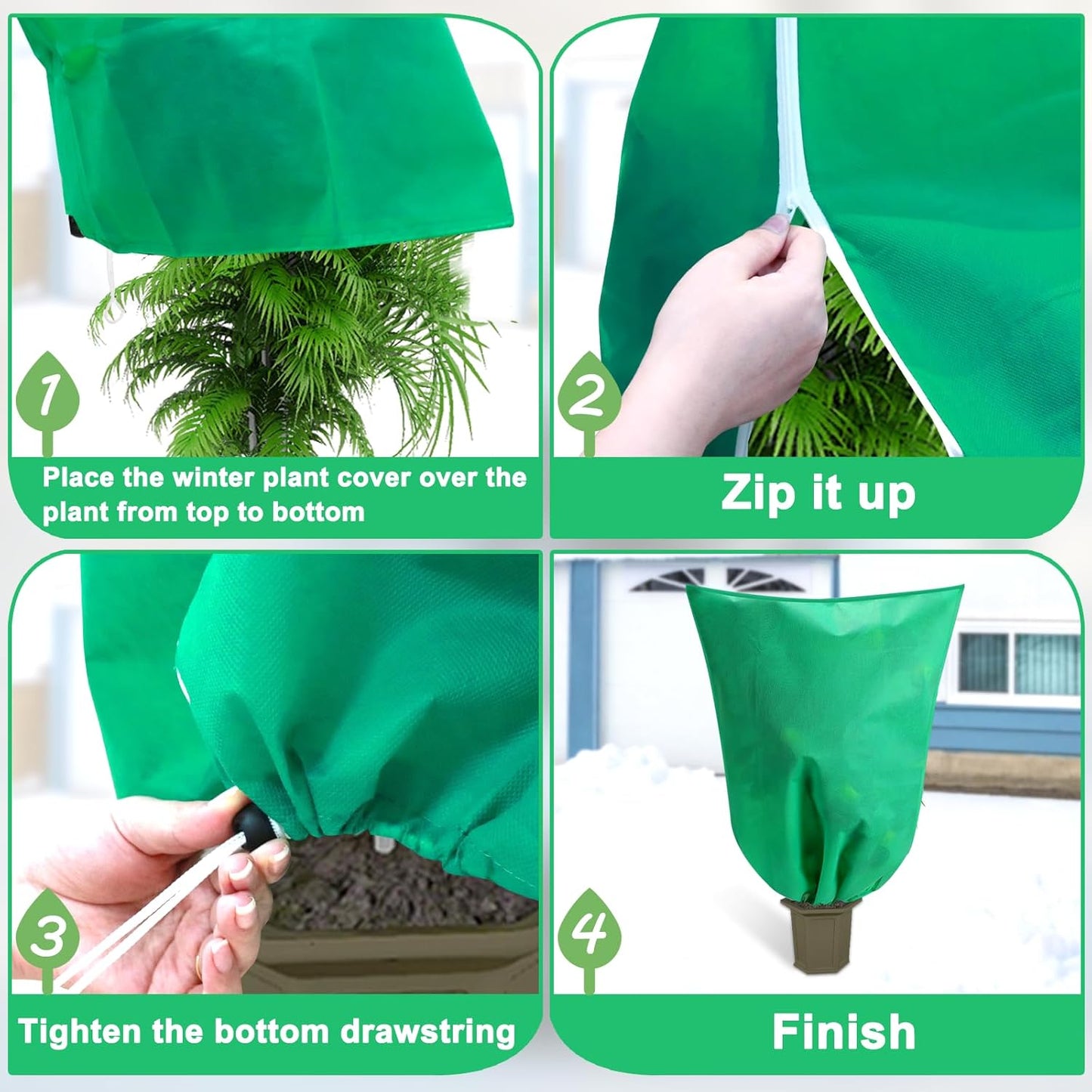 DQS 2 Pack Plant Covers Freeze Protection, 70.8" x82.6" Winter Frost Protection Blankets Frost Cloth,Suitable for Outdoor Winter Frost, Cold Weather, shrubs, Trees, Jackets, and coverings